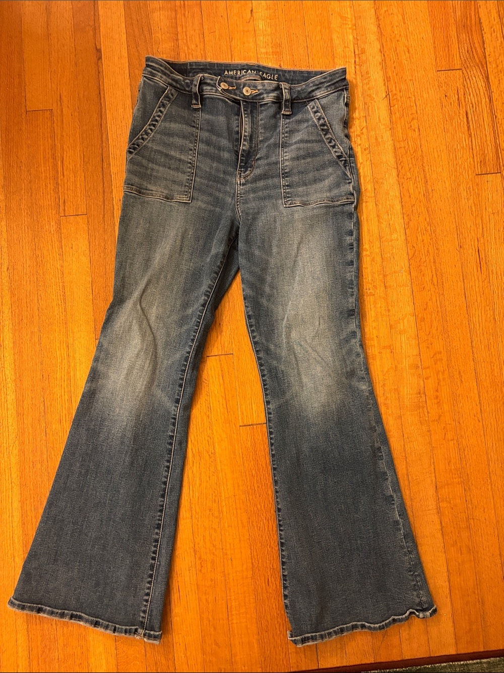 American Eagle Outfitters Women's Blue Flare Jeans